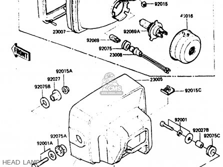 HEAD LAMP - ER250B2 SCORPION 1984 USA