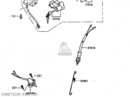 IGNITION SWITCH - ER250B2 SCORPION 1984 USA