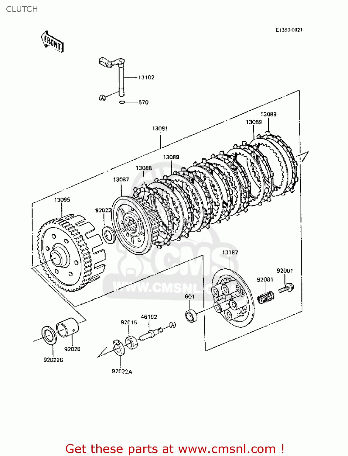 CLUTCH ER250B3 SCORPION 1988 UNITED KINGDOM