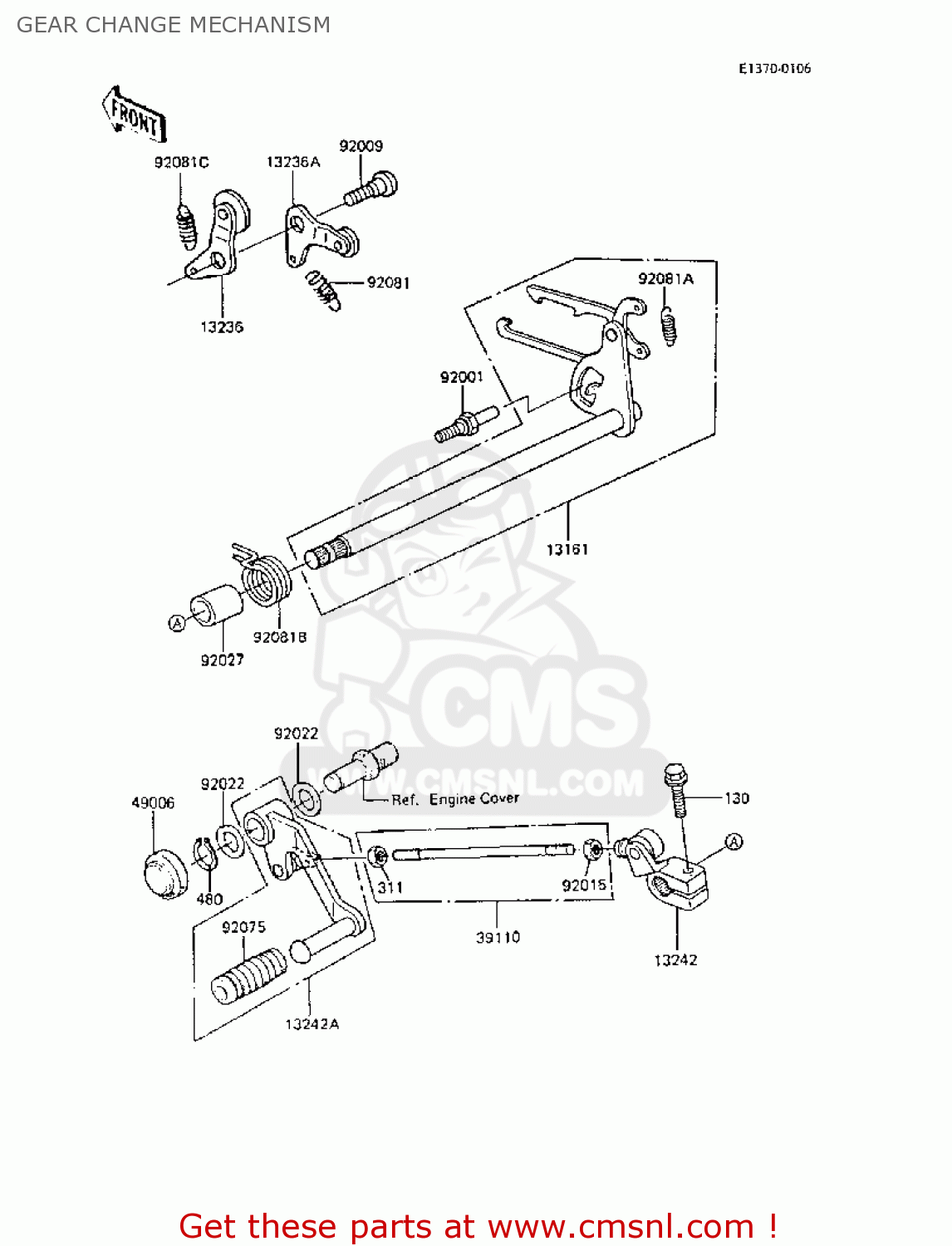 GEAR CHANGE MECHANISM ER250B3 SCORPION 1988 UNITED KINGDOM