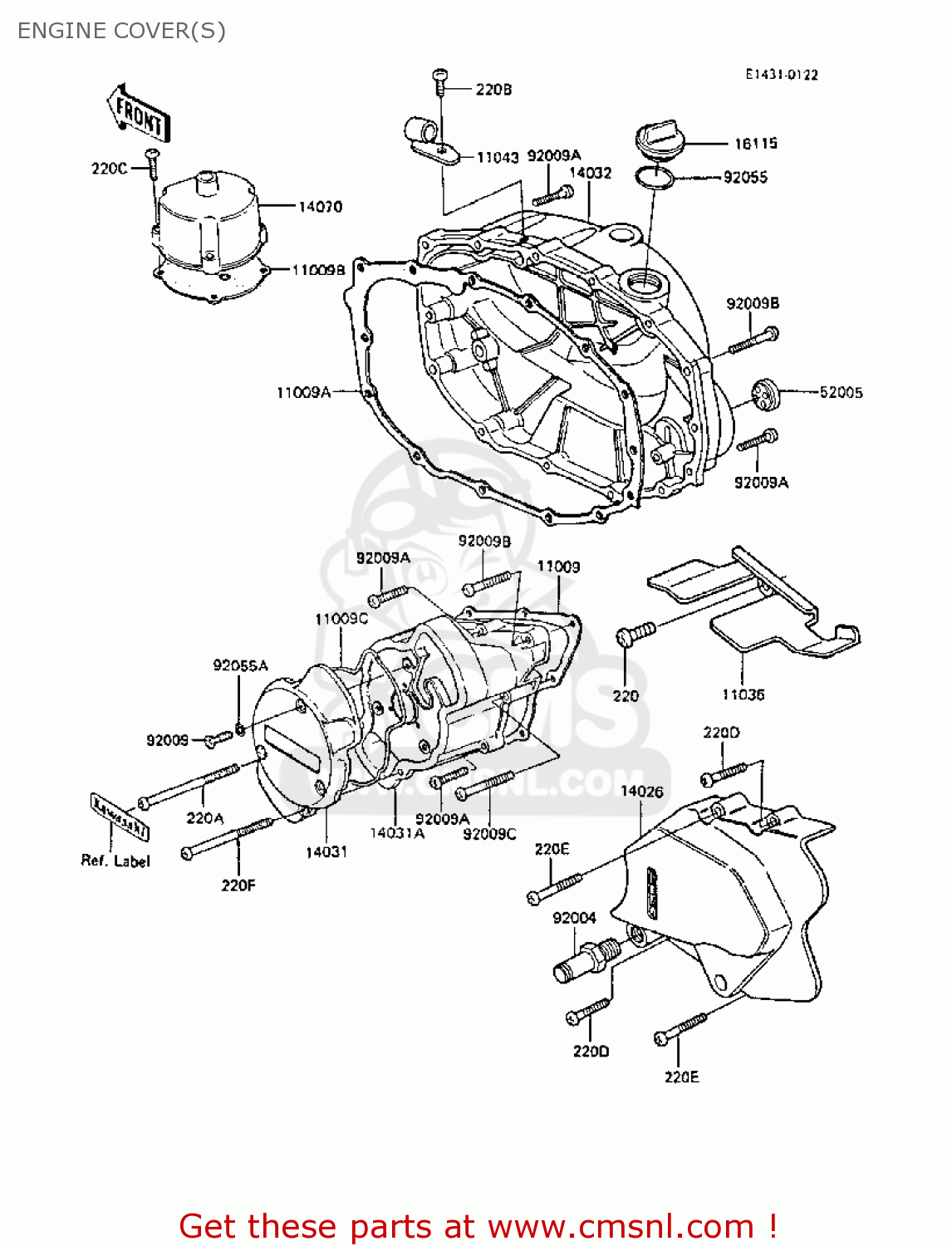 ENGINE COVER(S) ER250B3 SCORPION 1988 UNITED KINGDOM