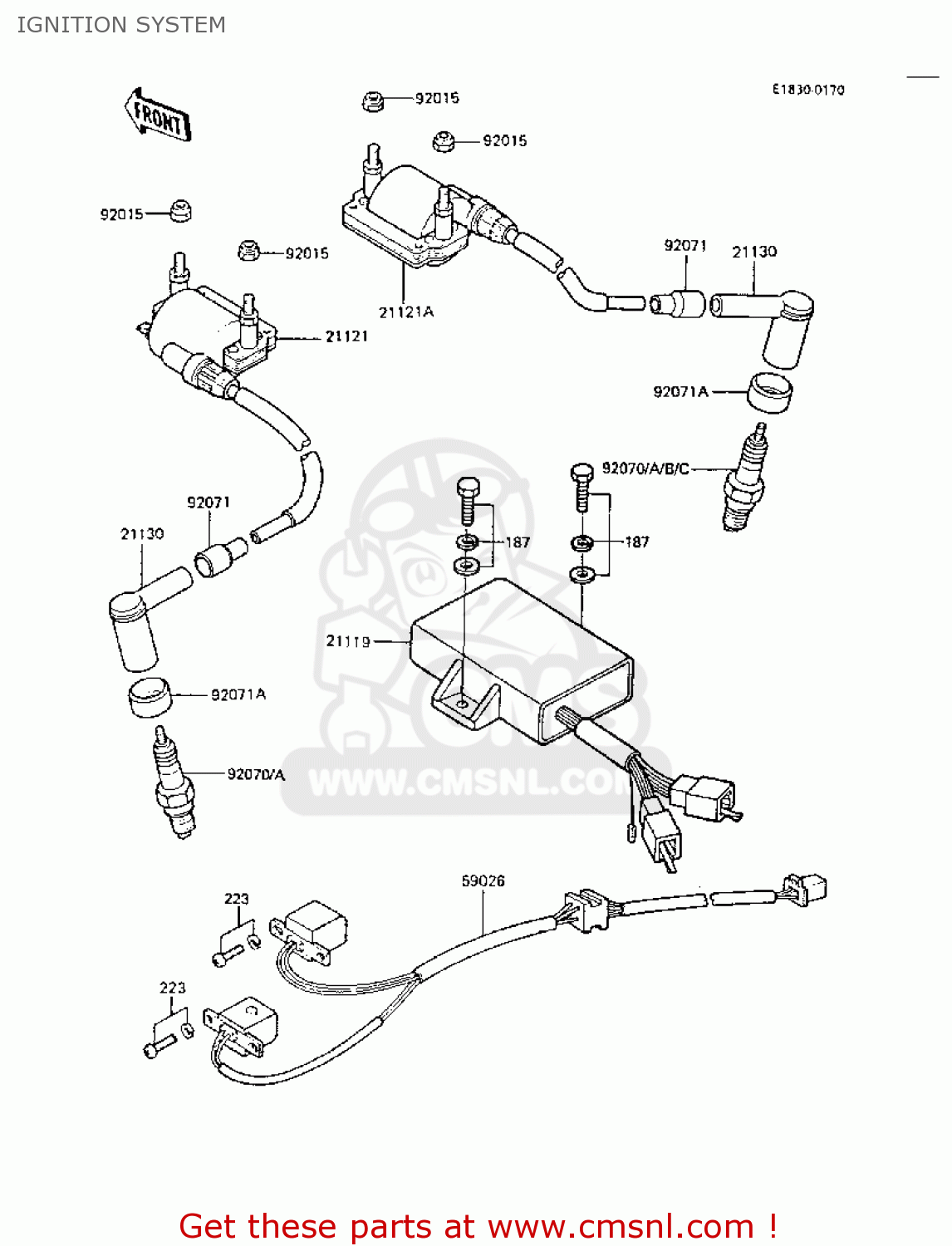 IGNITION SYSTEM ER250B3 SCORPION 1988 UNITED KINGDOM