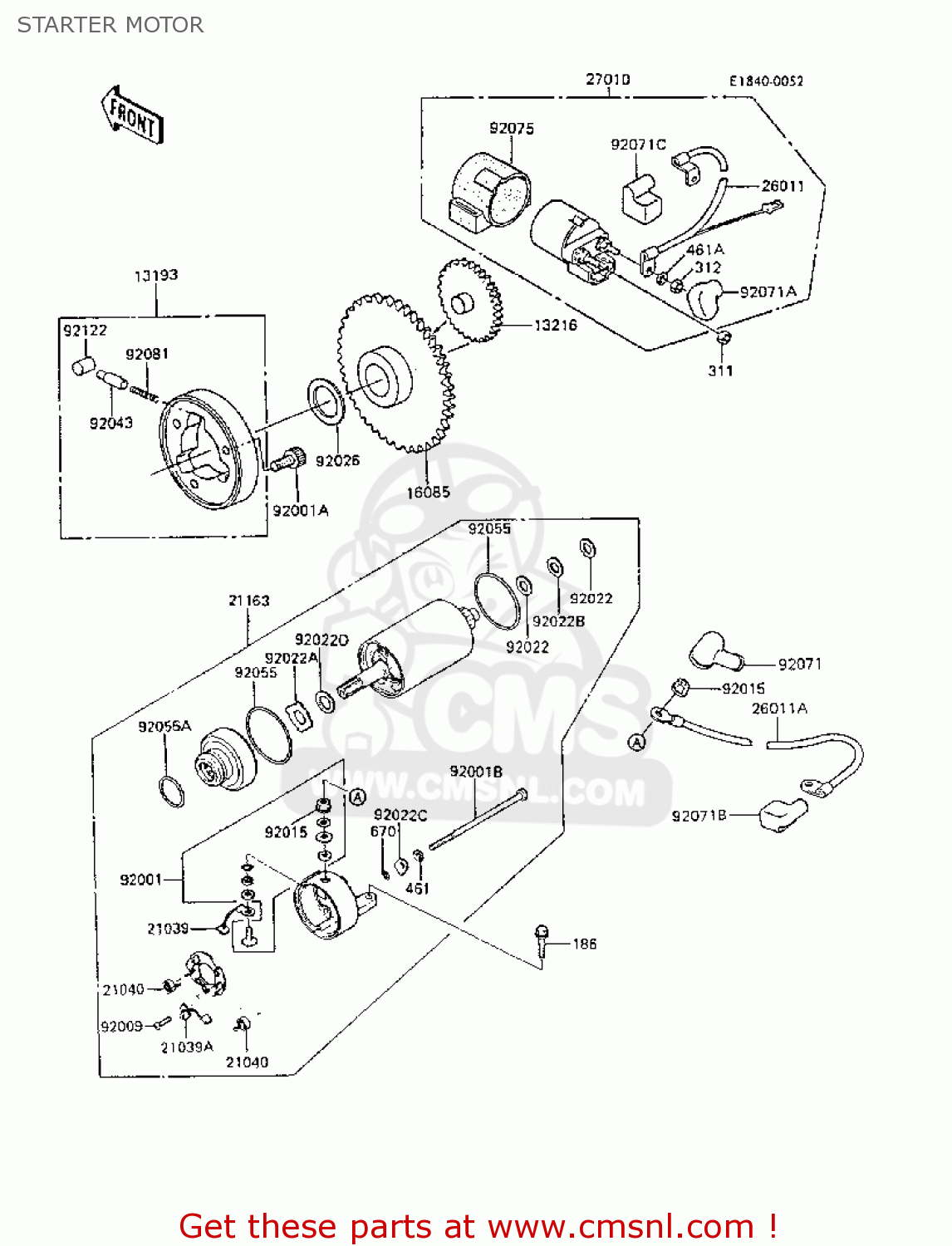 STARTER MOTOR ER250B3 SCORPION 1988 UNITED KINGDOM