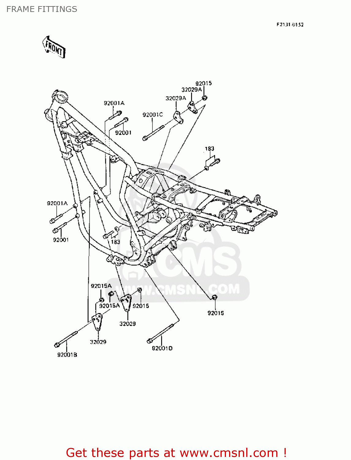 FRAME FITTINGS ER250B3 SCORPION 1988 UNITED KINGDOM