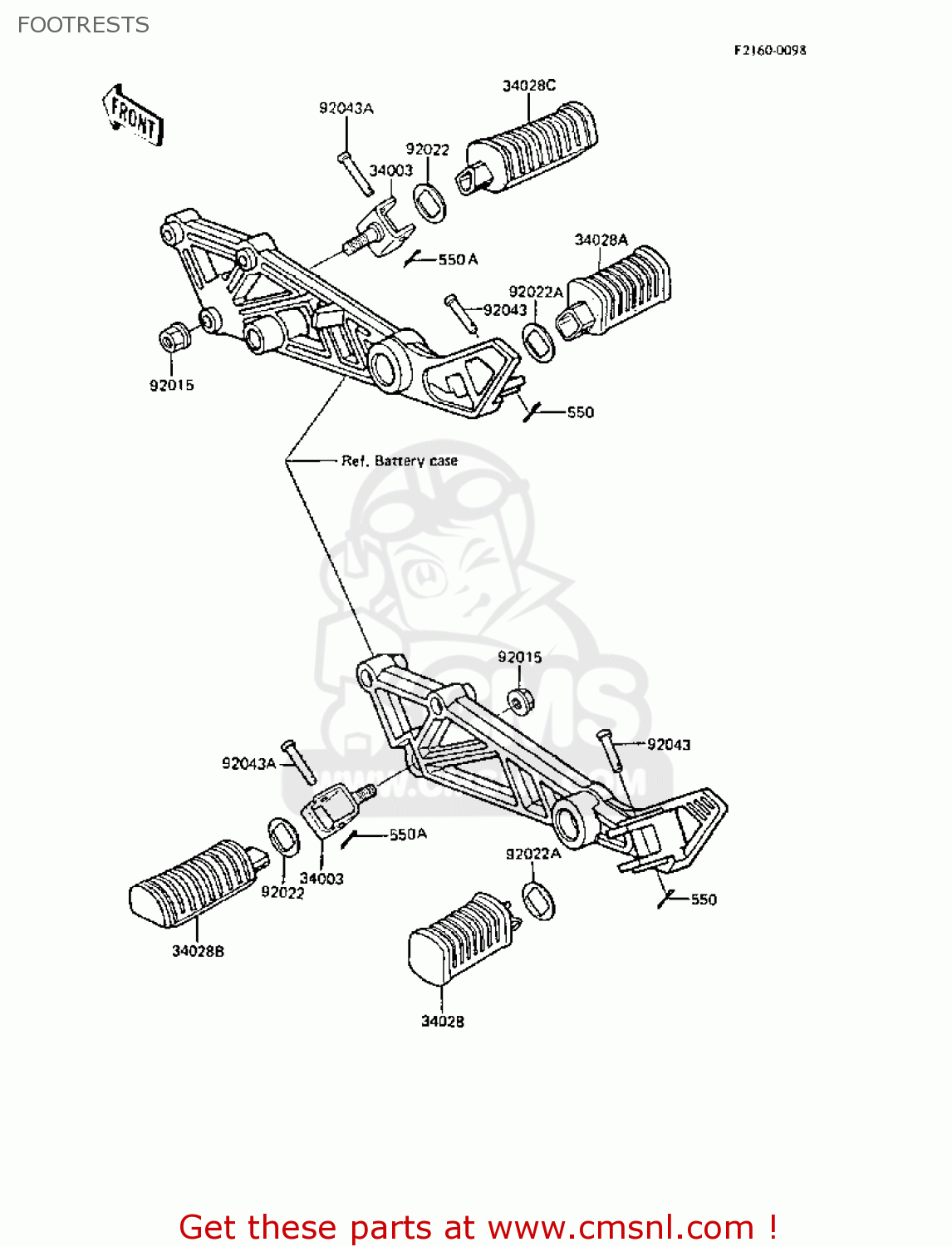 FOOTRESTS ER250B3 SCORPION 1988 UNITED KINGDOM
