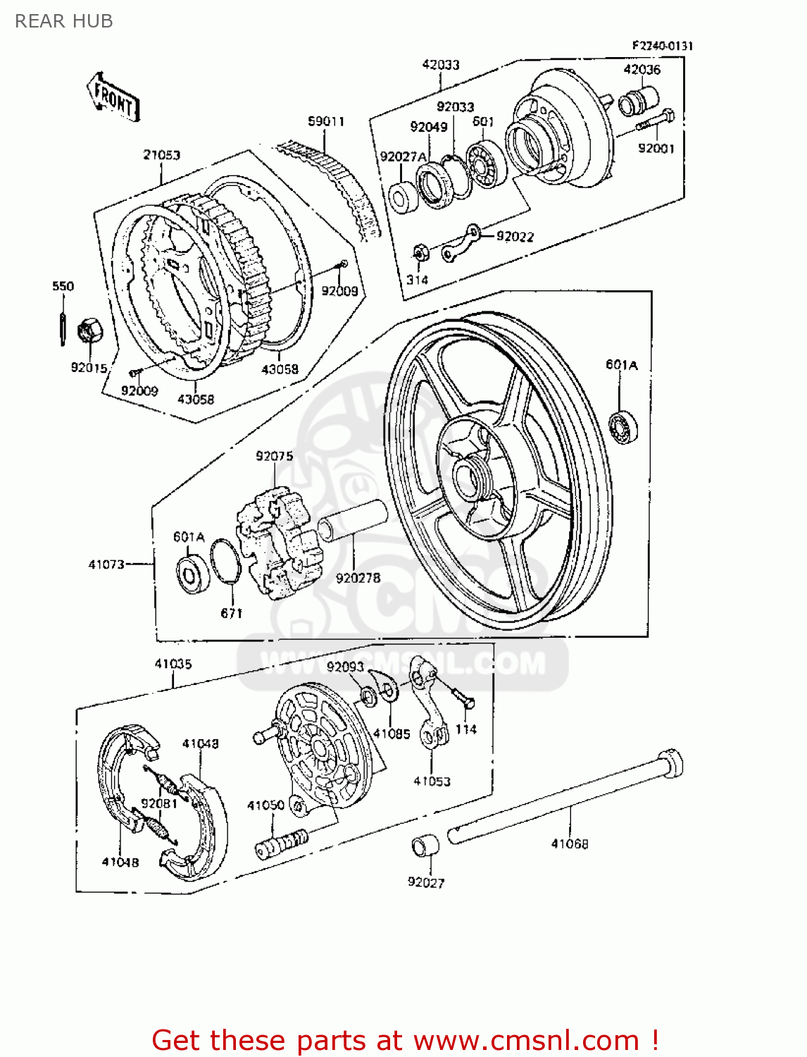 REAR HUB ER250B3 SCORPION 1988 UNITED KINGDOM