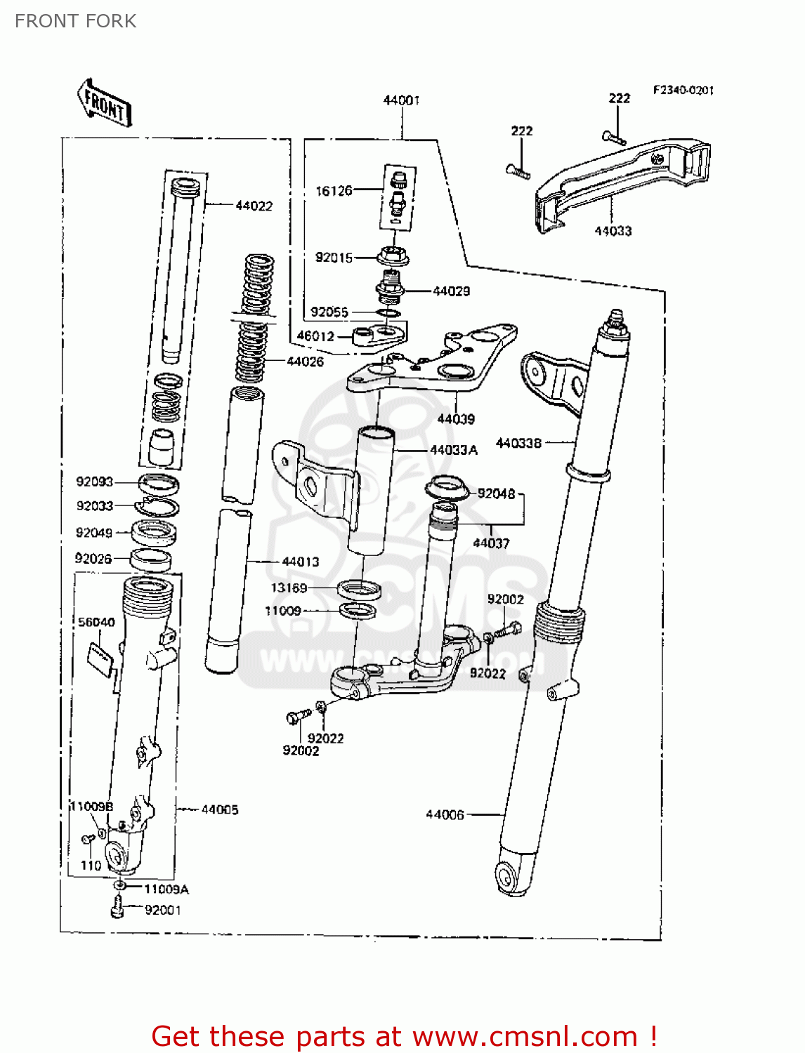 FRONT FORK ER250B3 SCORPION 1988 UNITED KINGDOM