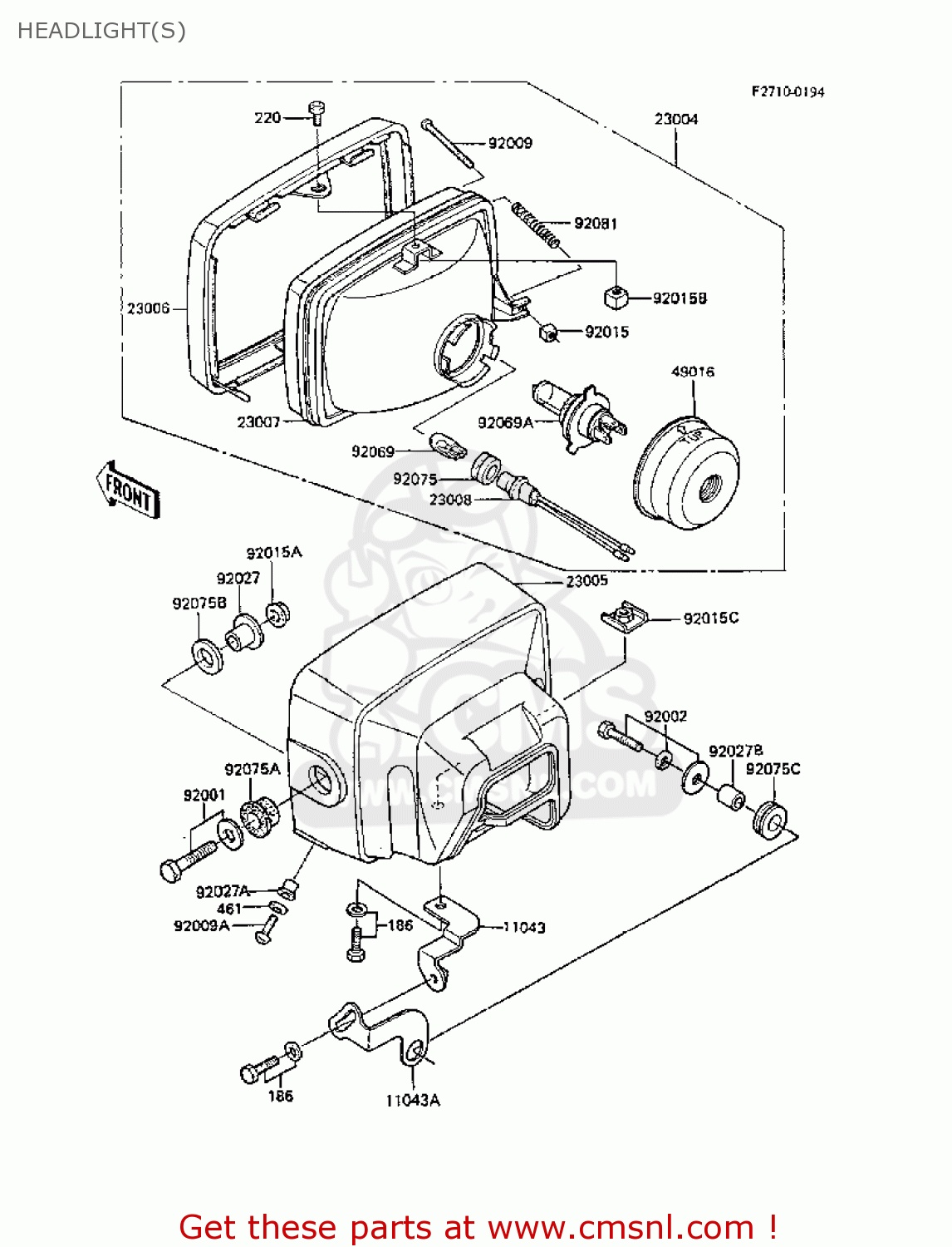 HEADLIGHT(S) ER250B3 SCORPION 1988 UNITED KINGDOM