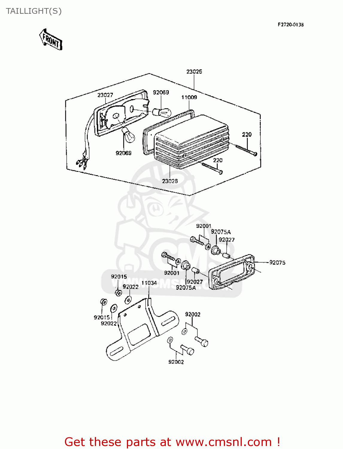TAILLIGHT(S) ER250B3 SCORPION 1988 UNITED KINGDOM