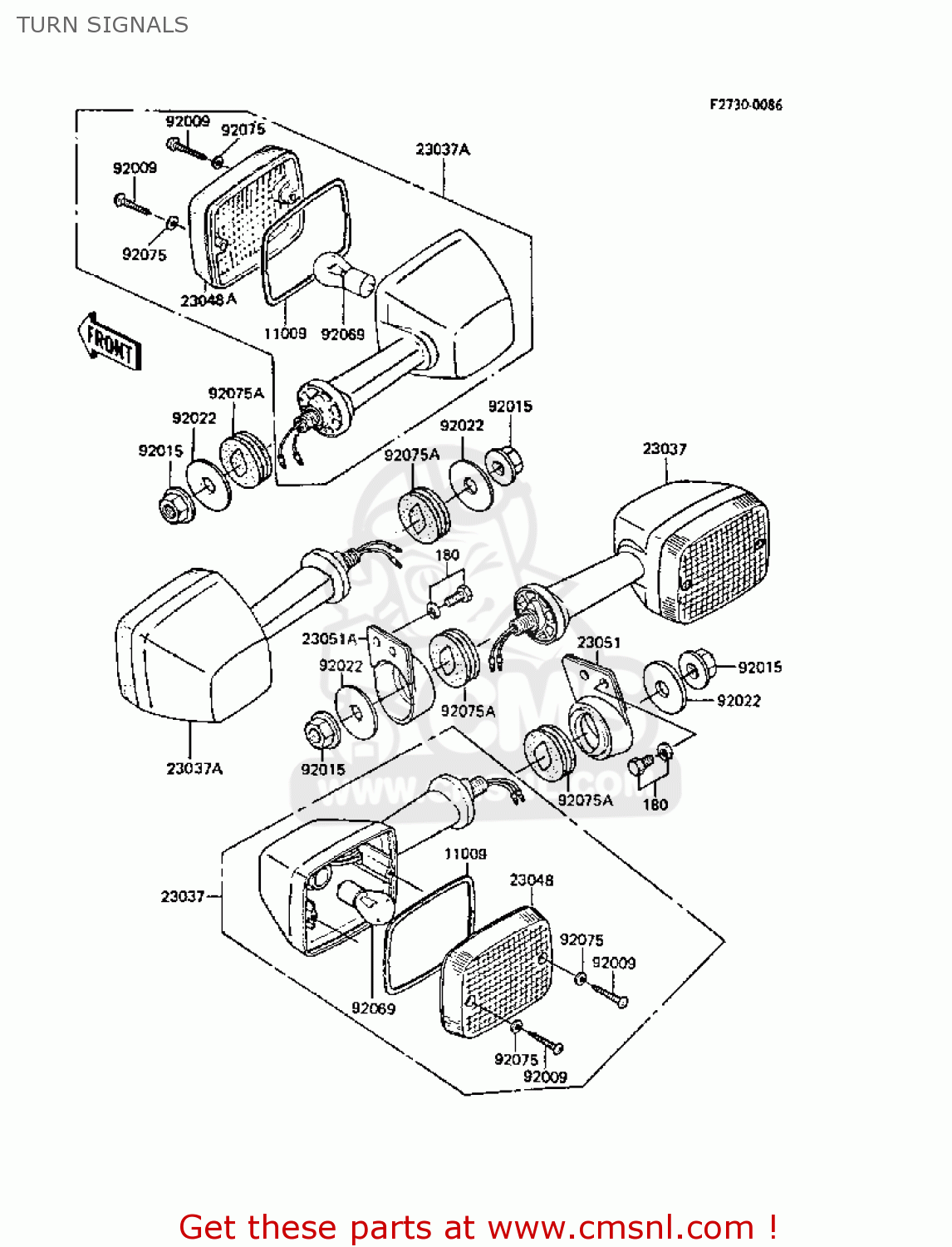 TURN SIGNALS ER250B3 SCORPION 1988 UNITED KINGDOM