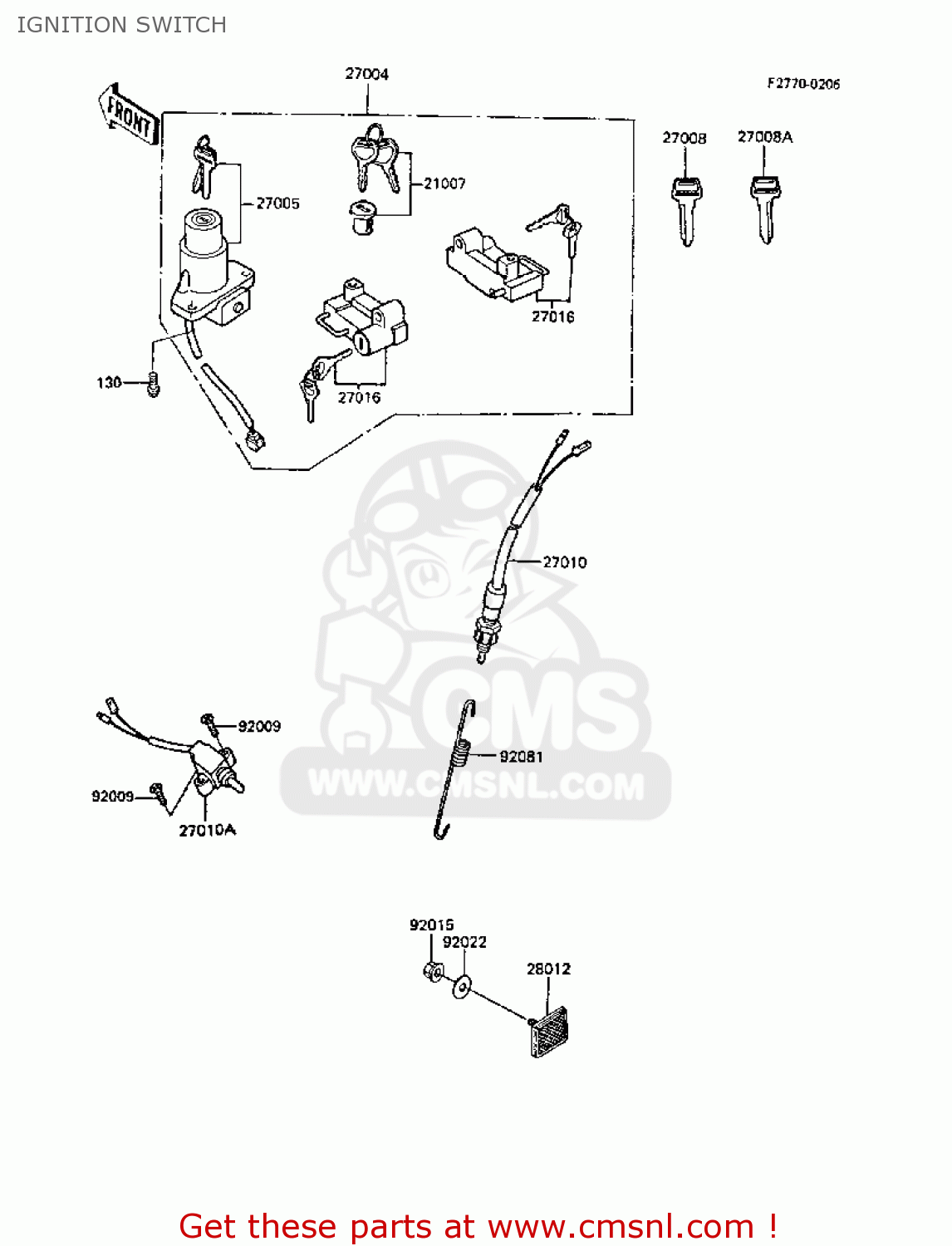IGNITION SWITCH ER250B3 SCORPION 1988 UNITED KINGDOM