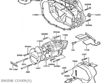 ENGINE COVER(S) - ER250B3 SCORPION 1988 UNITED KINGDOM