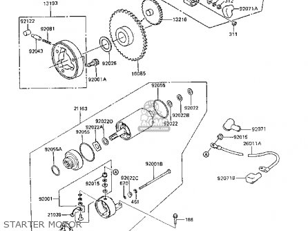 STARTER MOTOR - ER250B3 SCORPION 1988 UNITED KINGDOM
