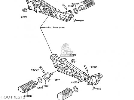 FOOTRESTS - ER250B3 SCORPION 1988 UNITED KINGDOM