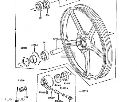 FRONT HUB - ER250B3 SCORPION 1988 UNITED KINGDOM