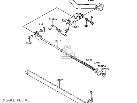 BRAKE PEDAL - ER250B3 SCORPION 1988 UNITED KINGDOM