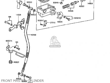 FRONT MASTER CYLINDER - ER250B3 SCORPION 1988 UNITED KINGDOM