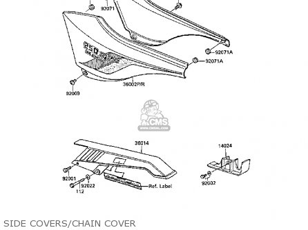 SIDE COVERS/CHAIN COVER - ER250B3 SCORPION 1988 UNITED KINGDOM