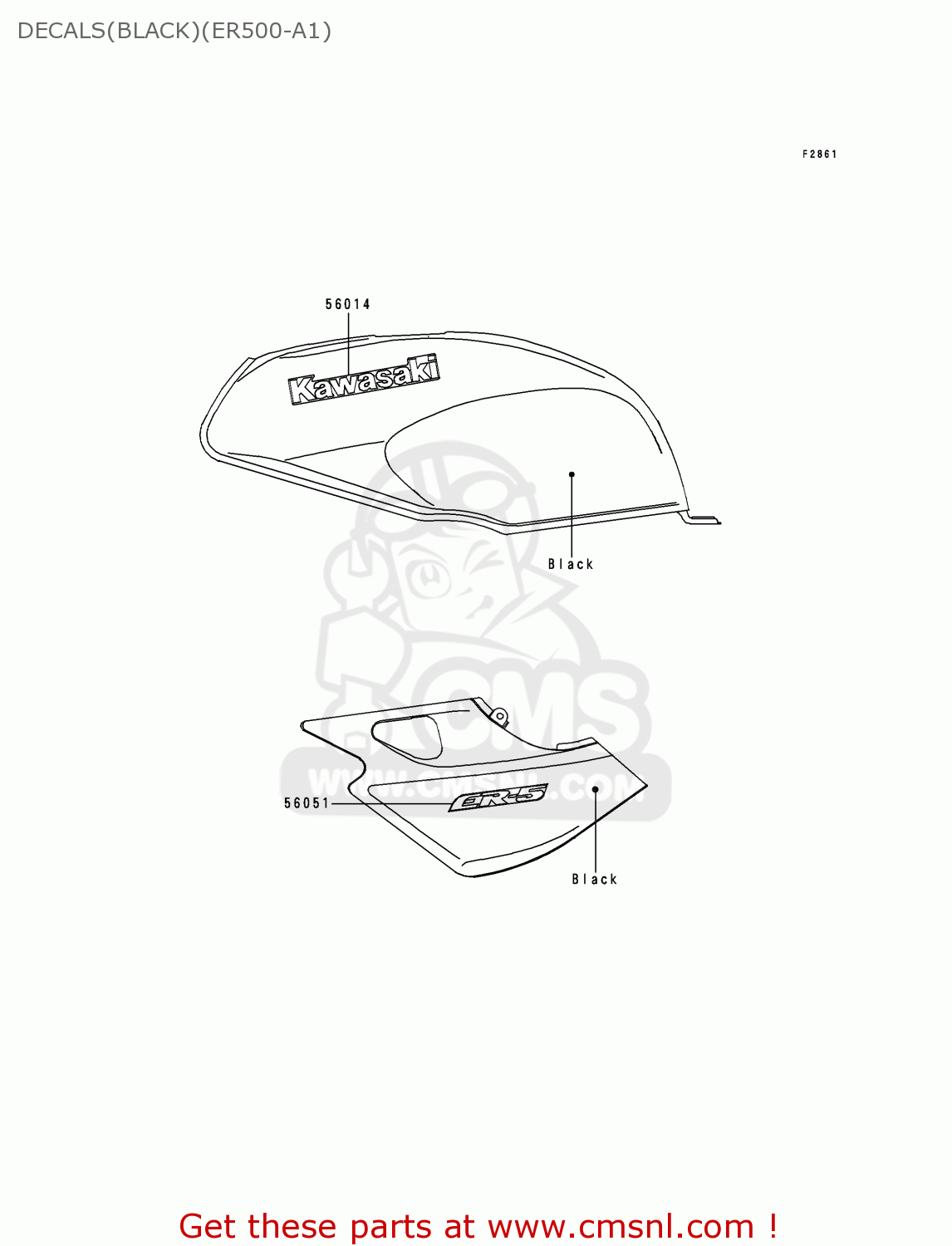 DECALS(BLACK)(ER500-A1) ER500A1 ER5 1997 UNITED KINGDOM FR NL AR GR IT NR SD SP ST