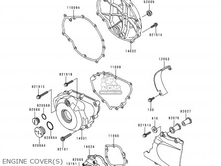 ENGINE COVER(S) - ER500A1 ER5 1997 UNITED KINGDOM FR NL AR GR IT NR SD SP ST