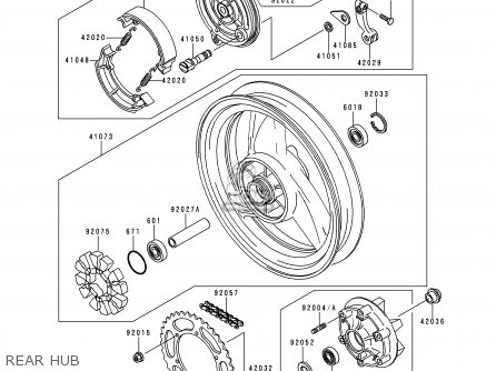 REAR HUB - ER500A2 ER5 1998 UNITED KINGDOM FR NL AR GR IT NR SD SP ST