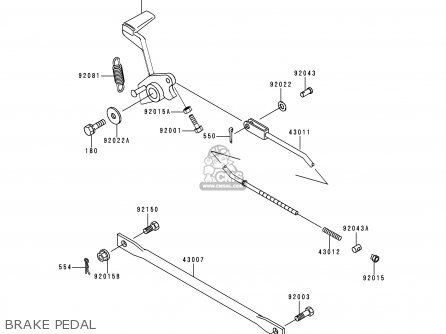 BRAKE PEDAL - ER500A2 ER5 1998 UNITED KINGDOM FR NL AR GR IT NR SD SP ST