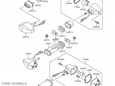 TURN SIGNALS - ER500A2 ER5 1998 UNITED KINGDOM FR NL AR GR IT NR SD SP ST