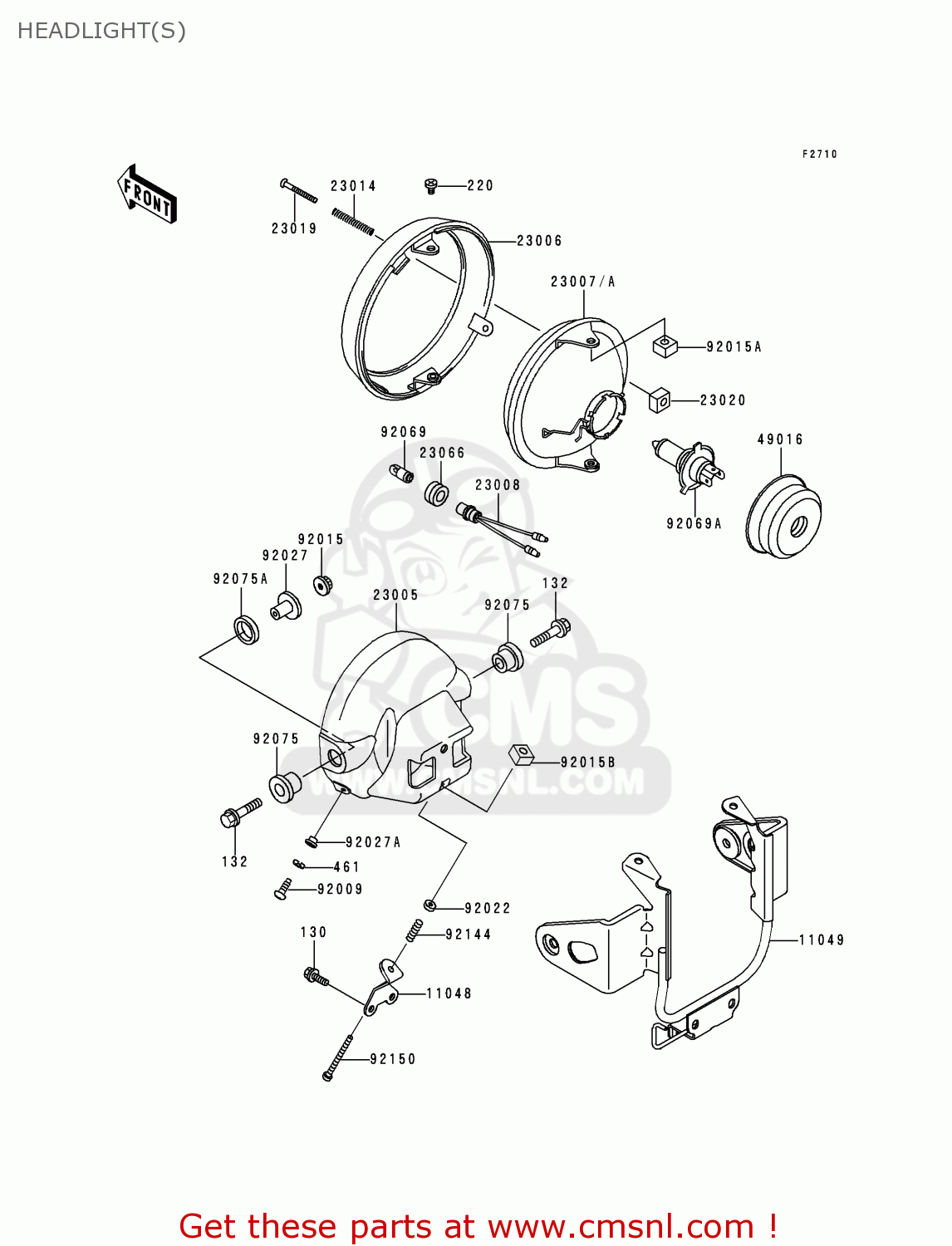 HEADLIGHT(S) ER500A3 ER5 1999 UNITED KINGDOM FR NL AR GR IT NR SD SP ST