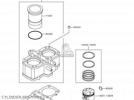 CYLINDER/PISTON(S) - ER500A3 ER5 1999 UNITED KINGDOM FR NL AR GR IT NR SD SP ST
