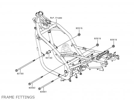 FRAME FITTINGS - ER500A3 ER5 1999 UNITED KINGDOM FR NL AR GR IT NR SD SP ST