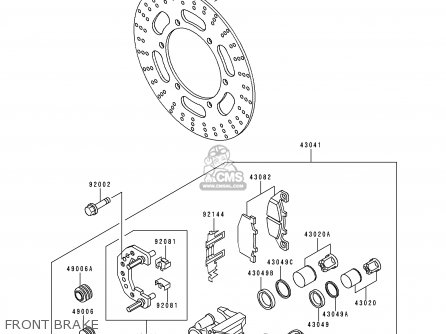 FRONT BRAKE - ER500A3 ER5 1999 UNITED KINGDOM FR NL AR GR IT NR SD SP ST
