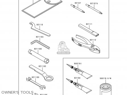OWNER'S TOOLS - ER500A3 ER5 1999 UNITED KINGDOM FR NL AR GR IT NR SD SP ST
