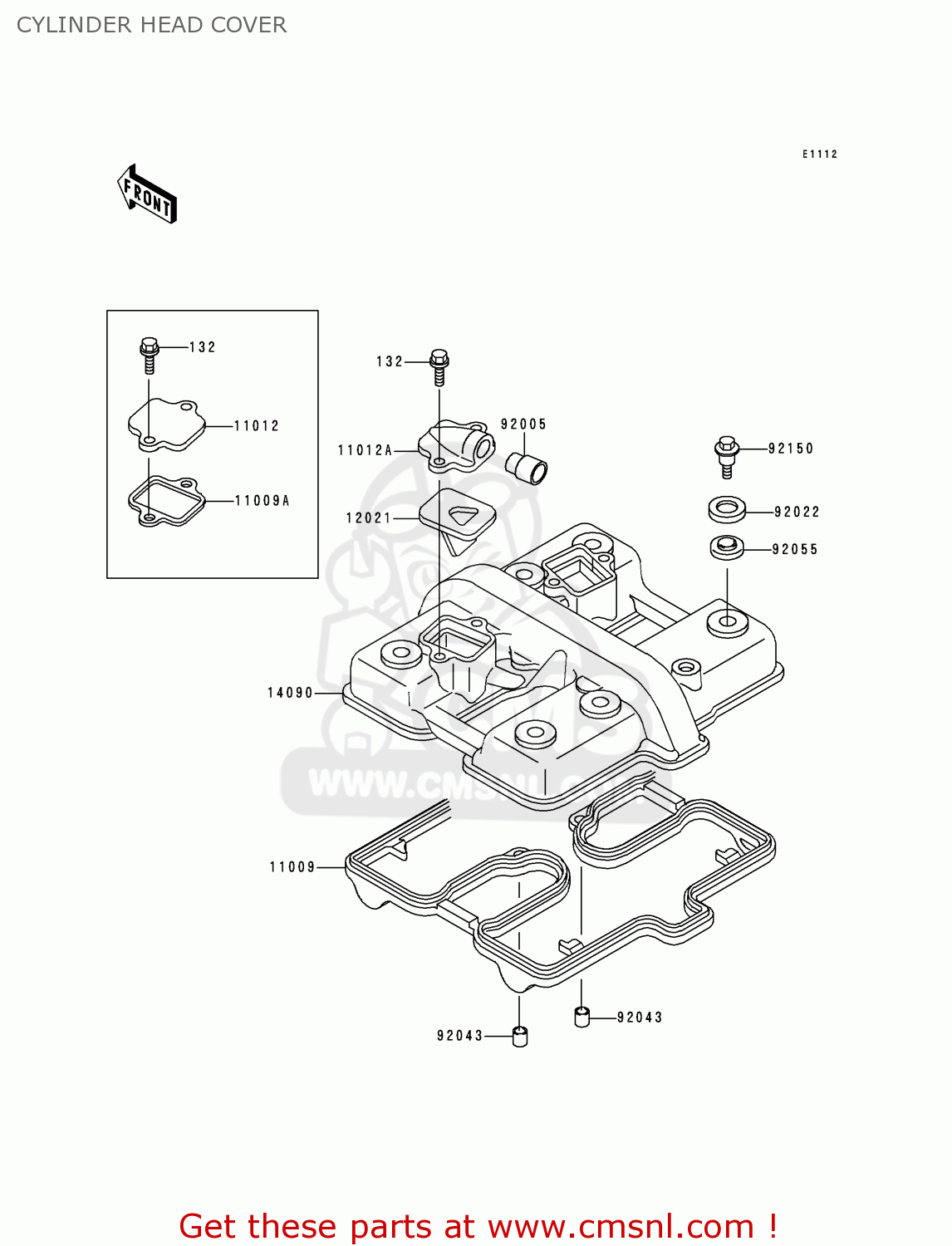 CYLINDER HEAD COVER ER500A4 ER5 2000 EUROPE UK FR FG IS NR SP