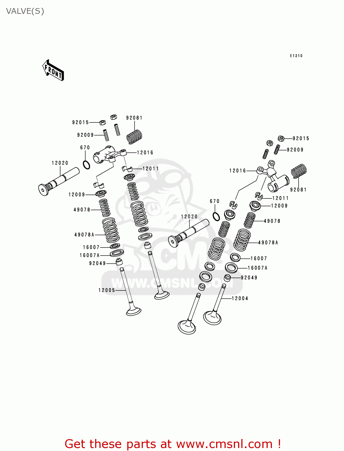 VALVE(S) ER500A4 ER5 2000 EUROPE UK FR FG IS NR SP