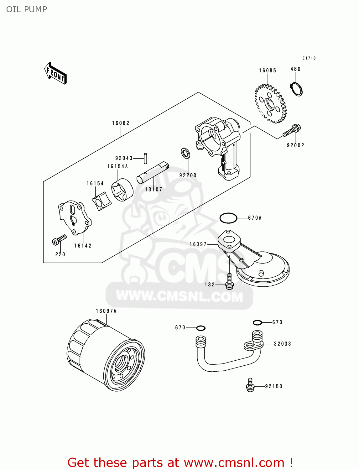 OIL PUMP ER500A4 ER5 2000 EUROPE UK FR FG IS NR SP
