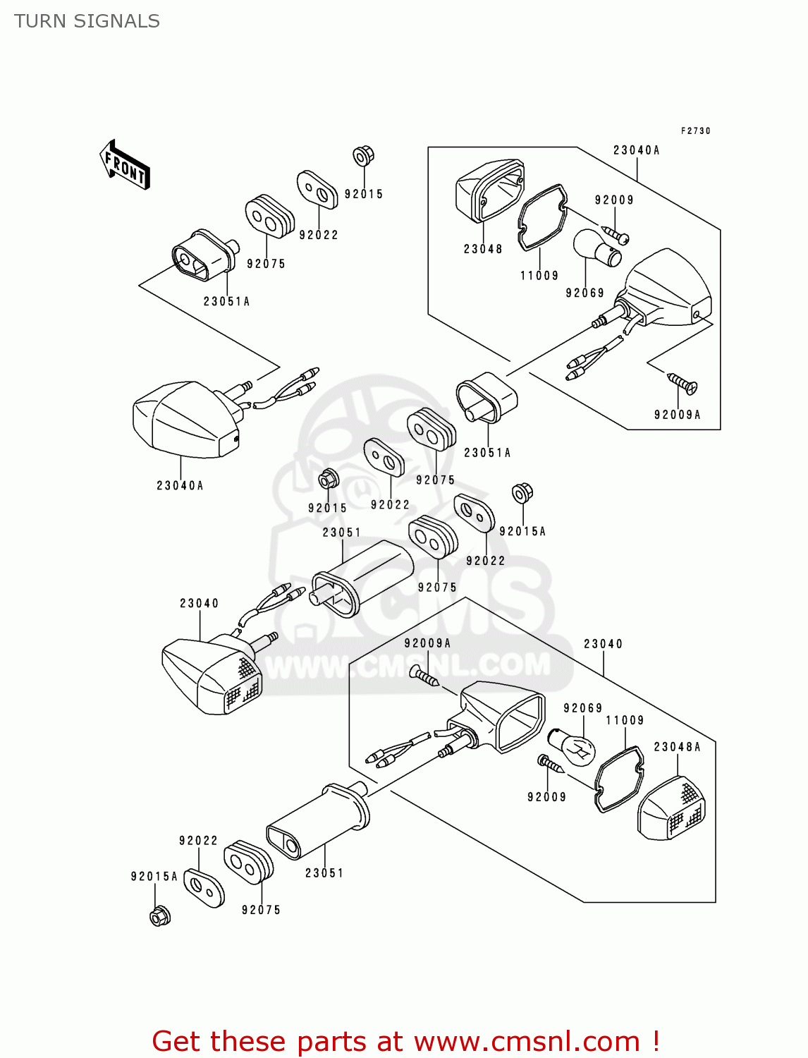 TURN SIGNALS ER500A4 ER5 2000 EUROPE UK FR FG IS NR SP