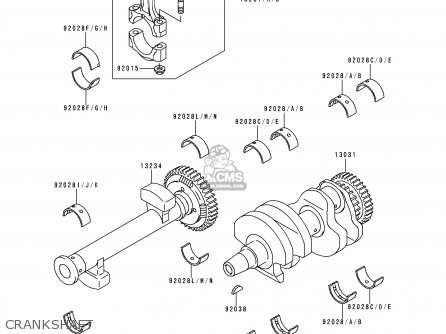 CRANKSHAFT - ER500A4 ER5 2000 EUROPE UK FR FG IS NR SP
