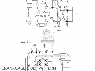 CRANKCASE BOLT PATTERN - ER500A4 ER5 2000 EUROPE UK FR FG IS NR SP