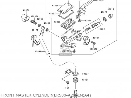 FRONT MASTER CYLINDER(ER500-A2&SIM;A4) - ER500A4 ER5 2000 EUROPE UK FR FG IS NR SP