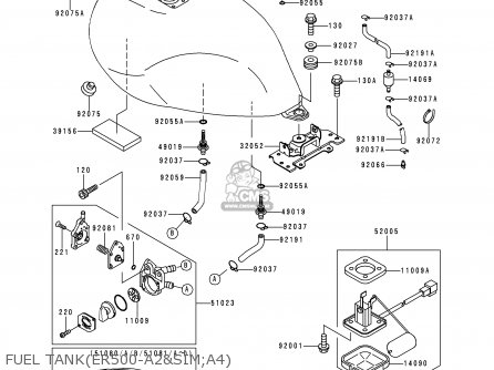 FUEL TANK(ER500-A2&SIM;A4) - ER500A4 ER5 2000 EUROPE UK FR FG IS NR SP