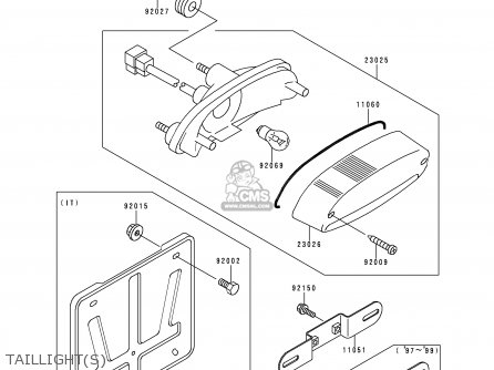 TAILLIGHT(S) - ER500A4 ER5 2000 EUROPE UK FR FG IS NR SP