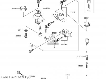 IGNITION SWITCH - ER500A4 ER5 2000 EUROPE UK FR FG IS NR SP
