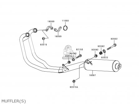 MUFFLER(S) - ER500B1 ER5 1997 UNITED KINGDOM FR NL AR FG NR