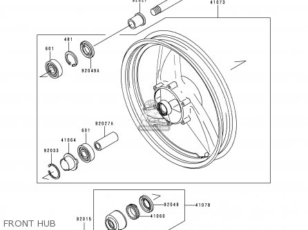 FRONT HUB - ER500B1 ER5 1997 UNITED KINGDOM FR NL AR FG NR