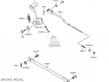 BRAKE PEDAL - ER500B1 ER5 1997 UNITED KINGDOM FR NL AR FG NR
