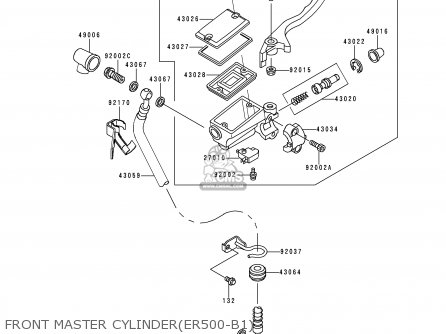 FRONT MASTER CYLINDER(ER500-B1) - ER500B1 ER5 1997 UNITED KINGDOM FR NL AR FG NR