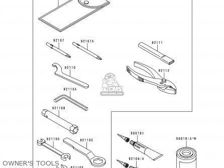 OWNER'S TOOLS - ER500B1 ER5 1997 UNITED KINGDOM FR NL AR FG NR