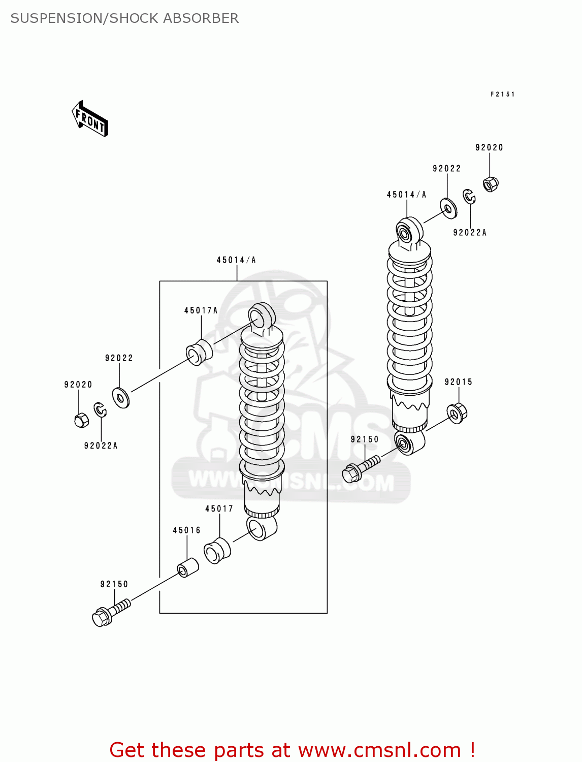 SUSPENSION/SHOCK ABSORBER ER500B2 ER5 1998 FRANCE NL FG NR