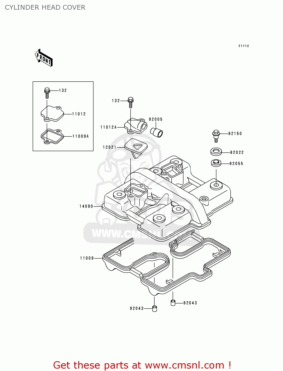 CYLINDER HEAD COVER ER500B4 ER5 2000 EUROPE FR FG
