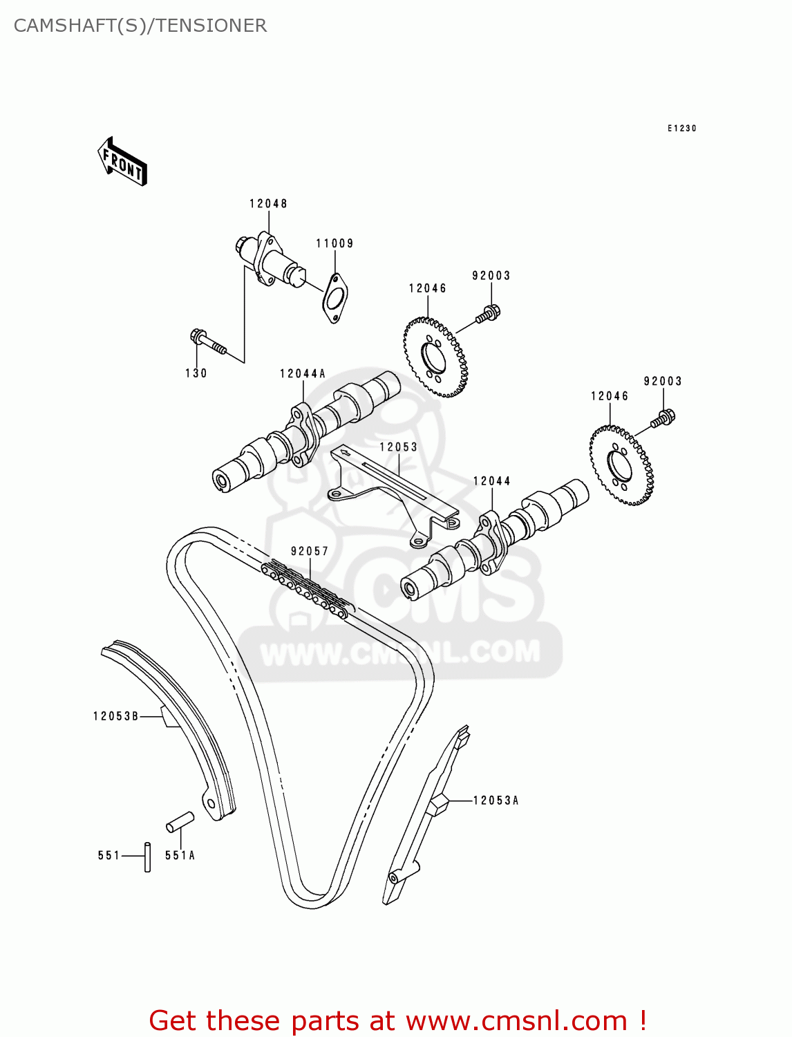 CAMSHAFT(S)/TENSIONER ER500B4 ER5 2000 EUROPE FR FG